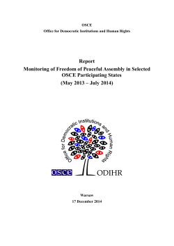 Report Monitoring of Freedom of Peaceful Assembly in