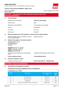 Safety Data Sheet: Arsenic(V) oxide hydrate