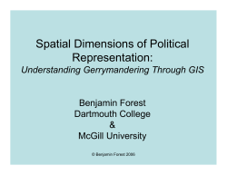 Spatial Dimensions of Political Representation: Understanding