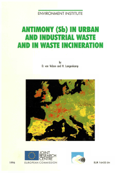 Antimony (Sb) in urban and industrial waste and in waste incineration