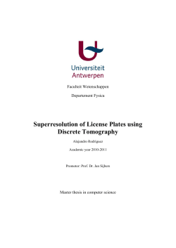 Superresolution of License Plates using Discrete