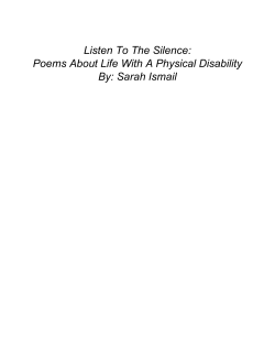 Listen To The Silence: Poems About Life With A Physical Disability