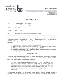 April 12, 2016 Legal Memo from attorney Anita Gallucci, Boardman