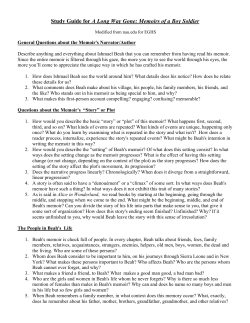 Study Guide for A Long Way Gone: Memoirs of a Boy Soldier