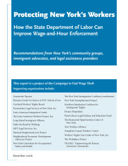 Protecting New York`s Workers