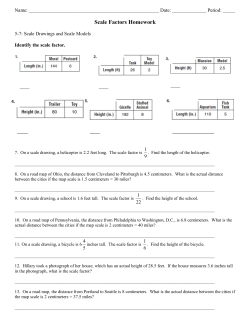 Scale Factors Homework
