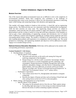 Carbon Imbalance: Algae to the Rescue?