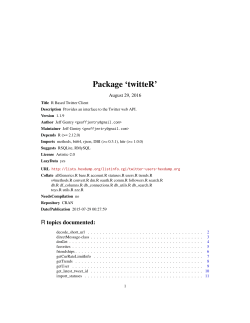 Package `twitteR`