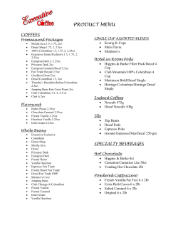 product menu - Executive Coffee