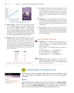 2.5 COMPOUND INEQUALITIES