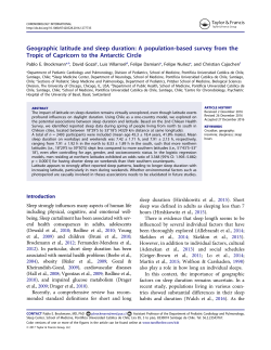 Geographic latitude and sleep duration: A population