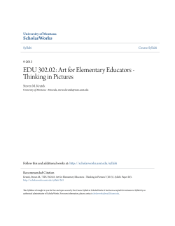 EDU 302.02: Art for Elementary Educators