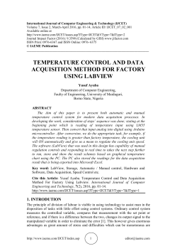 temperature control and data acquisition method for factory
