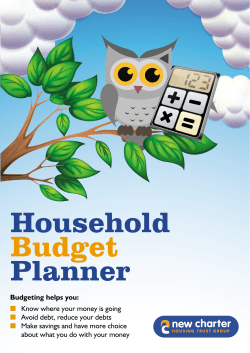 Budgeting helps you: Know where your money is going Avoid debt