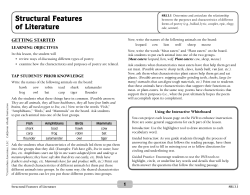 Structural Features of Literature