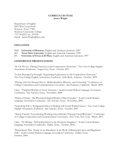 Curriculum Vitae - HCC Learning Web