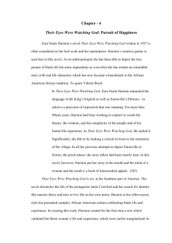 Chapter - 4 Their Eyes Were Watching God: Pursuit