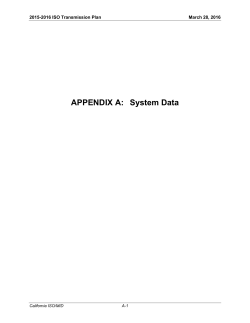 APPENDIX A: System Data