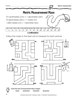 Metric Measurement Maze