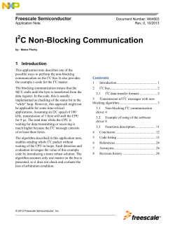 I2C non-blocking communication