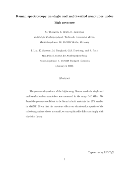 Raman spectroscopy on single and multi