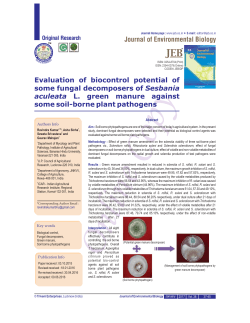 Evaluation of biocontrol potential of some fungal decomposers of