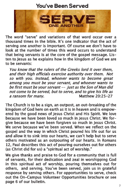 You`ve Been Served - Trinity Wellsprings Church