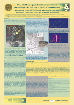 OSL-dated loess-deposits from the eastern Atacama desert