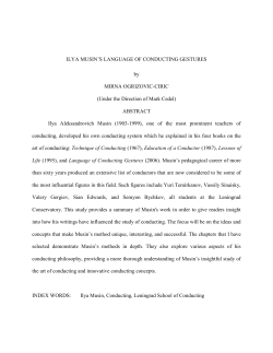 ILYA MUSIN‟S LANGUAGE OF CONDUCTING GESTURES by