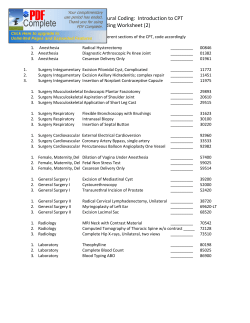 Chapter 5-Procedural Coding: Introduction to CPT Coding