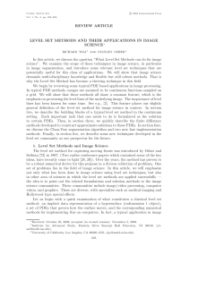 REVIEW ARTICLE LEVEL SET METHODS AND