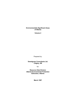 Environmentally Significant Areas of Alberta Volume 2