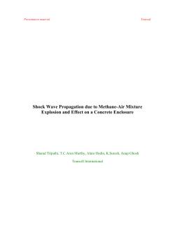 Shock Wave Propagation due to Methane