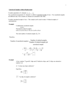 . ,...., , 2 a aa n =6 = 12 100 S = = 12 75 A Number of ordered