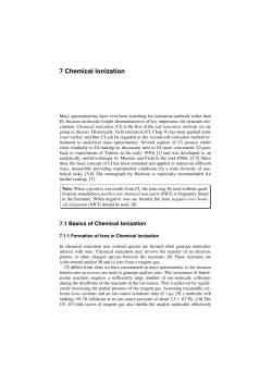 7 Chemical Ionization - Mass Spectrometry