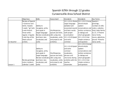 Spanish II/9th through 12 grades Curwensville Area School District