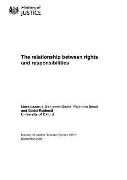 The relationship between rights and responsibilities