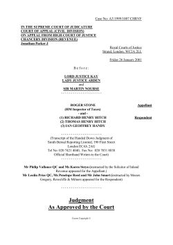 Judgment As Approved by the Court