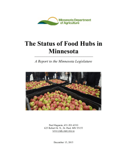 The Status of Food Hubs in Minnesota