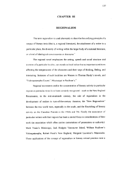 CHAPTER 111 REGIONALISM