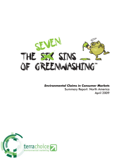 Environmental Claims in Consumer Markets