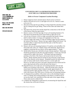 CONVERTING HOT GAS DEFROSTED FREEZER TO