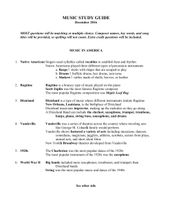 MUSIC STUDY GUIDE