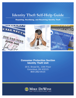 Identity Theft Self Help Guide