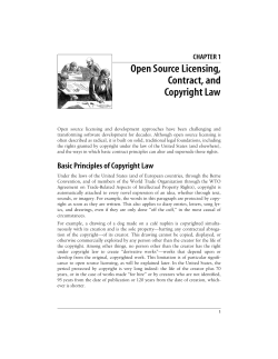 Open Source Licensing, Contract, and Copyright Law
