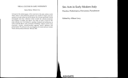 Sex Acts in Early Modern Italy