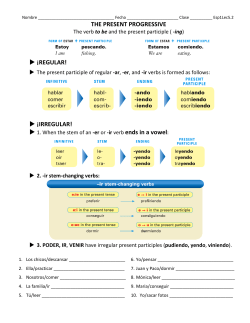 5.2 The Present Progressive Tense Reference