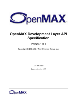 OpenMAX DL 1.0.1 Specification