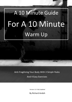 A 10 Minute Guide Warm Up - Bar Brothers Groningen For