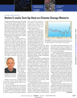 1337 1340 Stolen E-mails Turn Up Heat on Climate Change